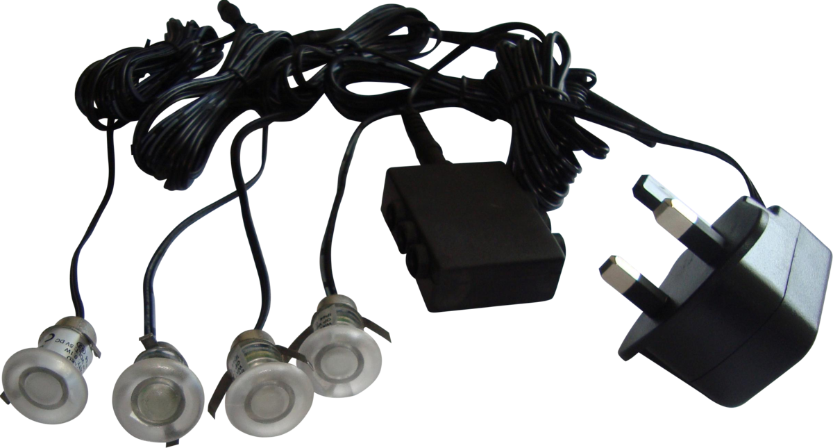 IP44 Mini LED Kit  4 x 0.1W Blue LEDs