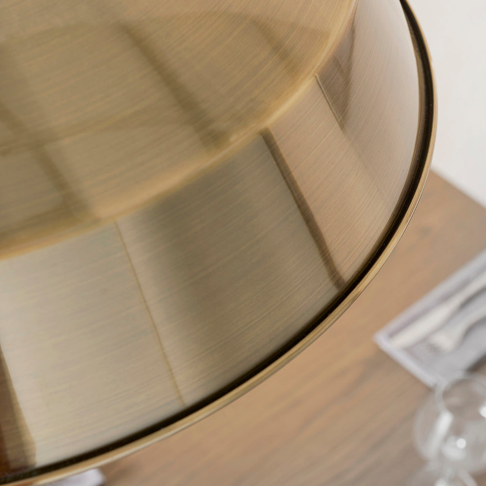 Endon Lighting 61283 Moore 1Lt Pendant Antique Brass Plate