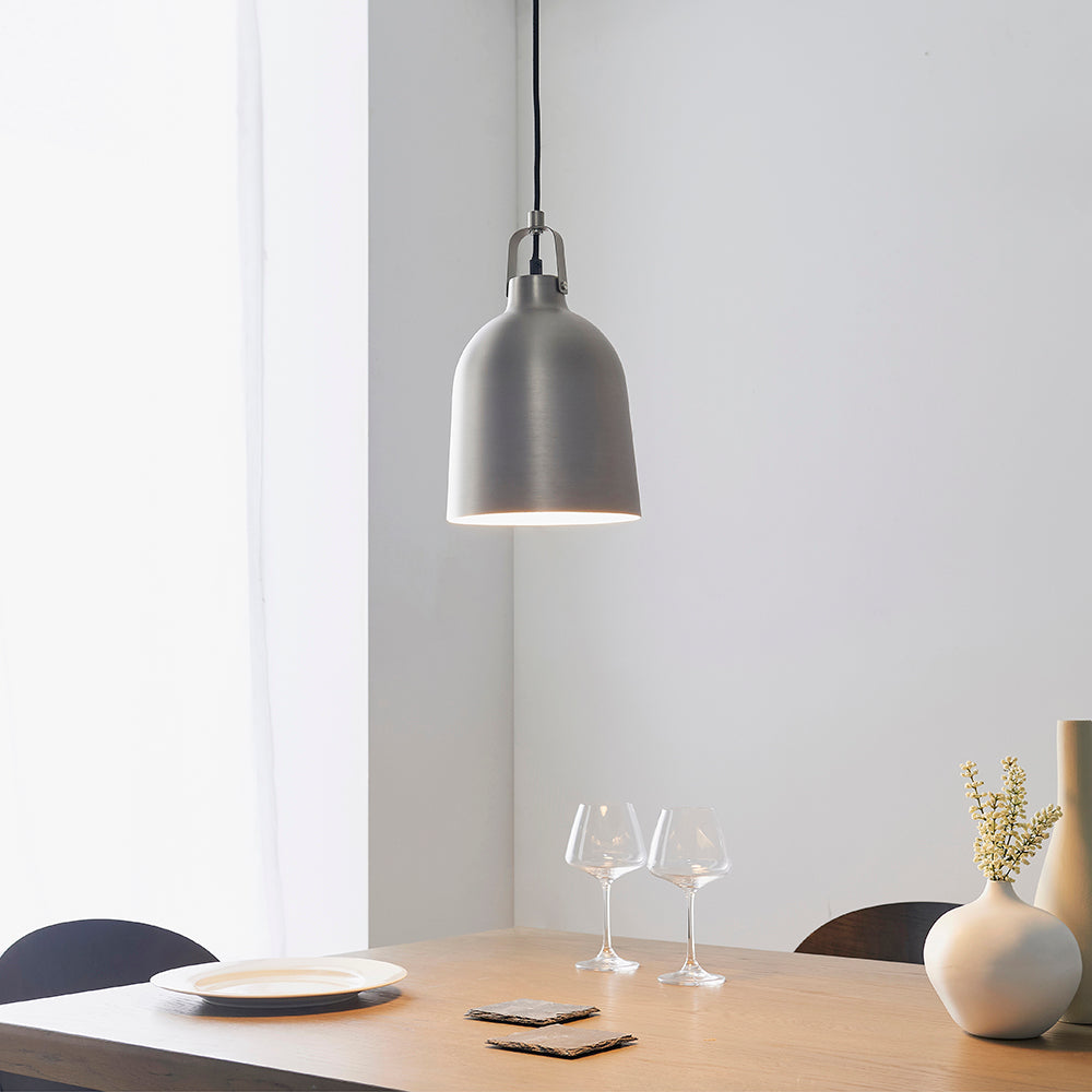 Endon Lighting 61308 Lazenby 1Lt Pendant Matt Nickel Plate