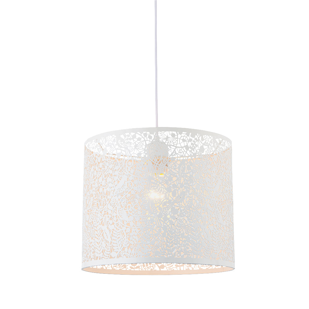 Endon Lighting 61611 Secret Garden 1Lt Pendant Matt Ivory