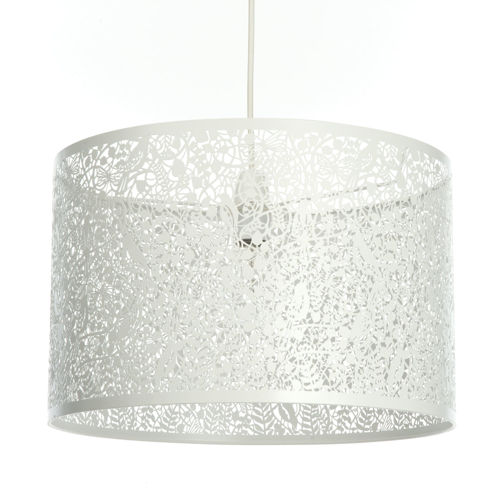 Endon Lighting 61611 Secret Garden 1Lt Pendant Matt Ivory