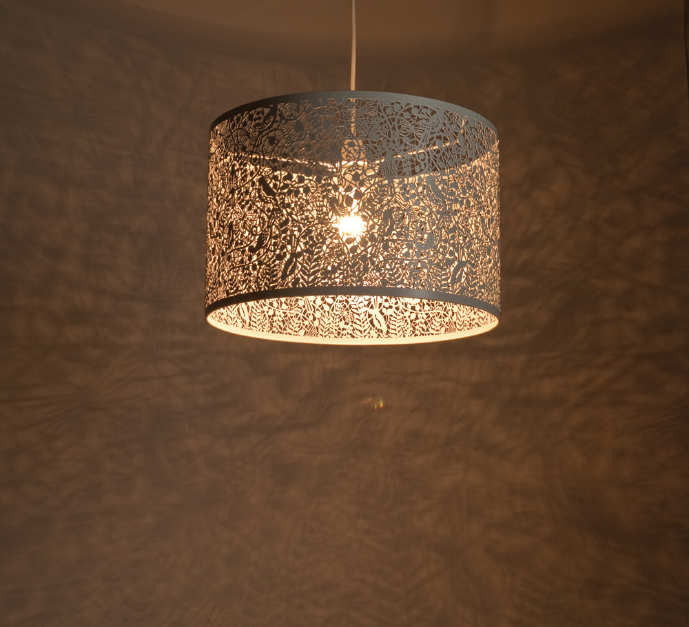 Endon Lighting 61611 Secret Garden 1Lt Pendant Matt Ivory