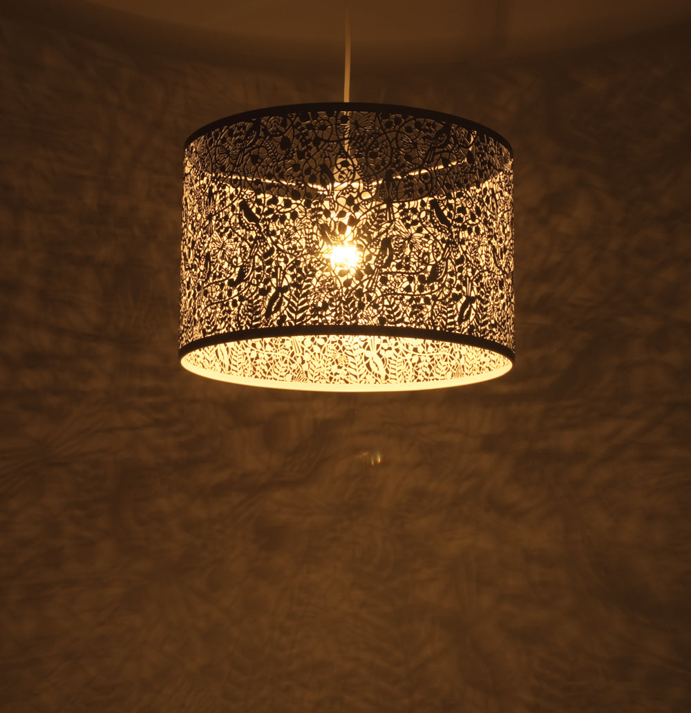 Endon Lighting 61611 Secret Garden 1Lt Pendant Matt Ivory