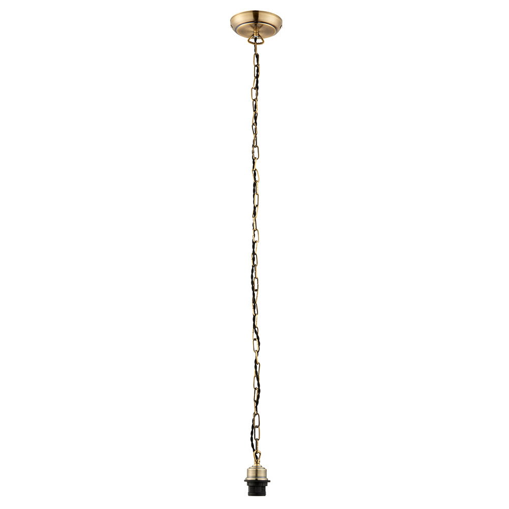 Endon Lighting 68835 Cable Set 1Lt Pendant Antique Brass Plate