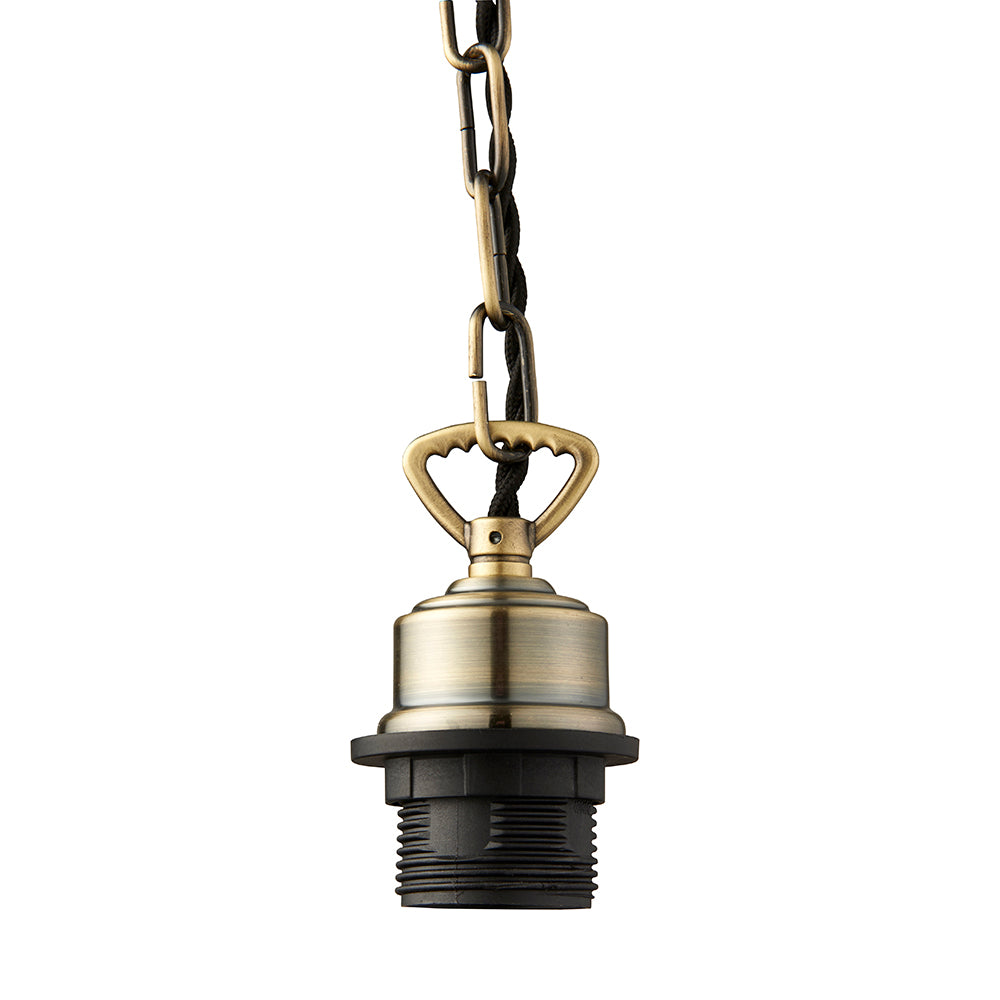 Endon Lighting 68835 Cable Set 1Lt Pendant Antique Brass Plate