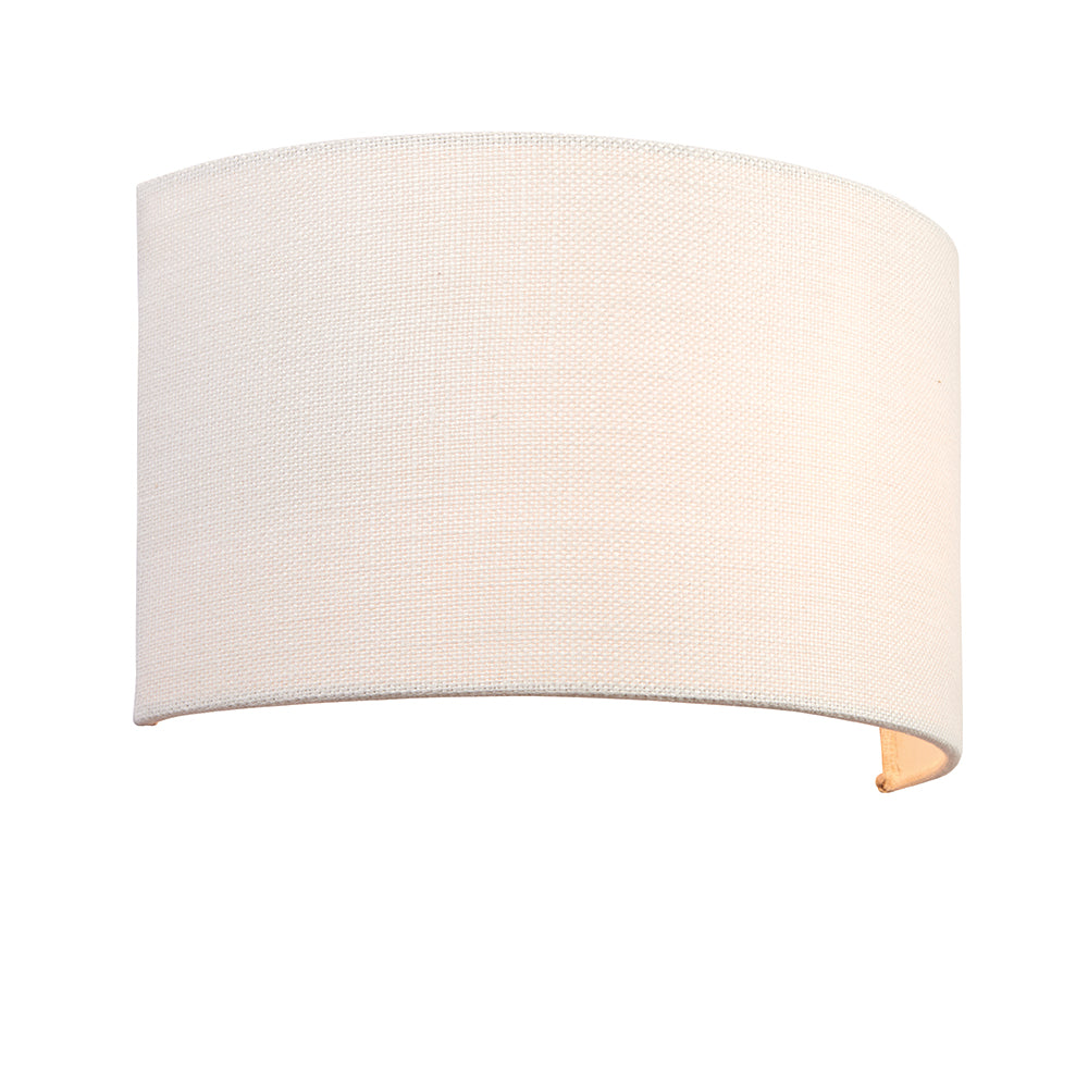 Endon Lighting 70334 Obi 1Lt Wall Vintage White Linen & Vintage White Polyester Cotton
