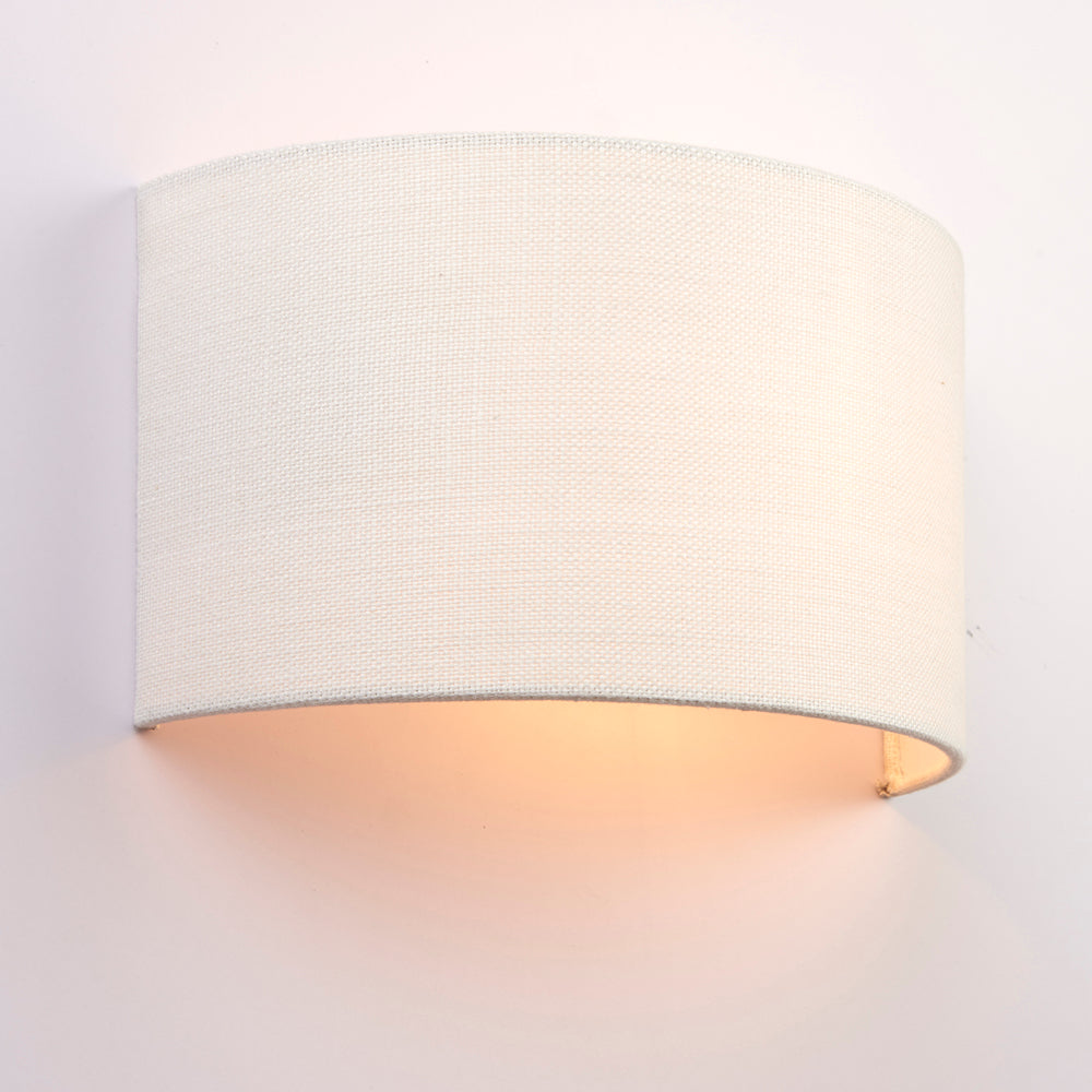 Endon Lighting 70334 Obi 1Lt Wall Vintage White Linen & Vintage White Polyester Cotton