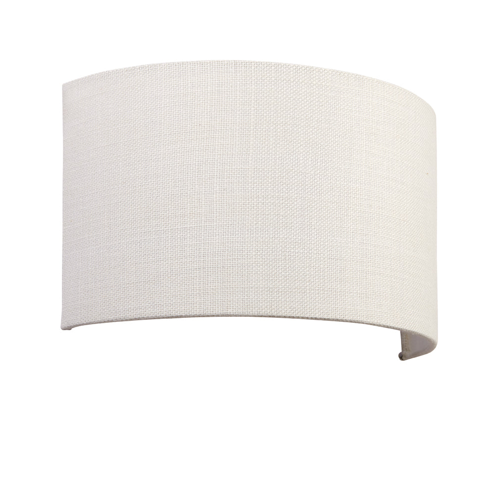 Endon Lighting 70334 Obi 1Lt Wall Vintage White Linen & Vintage White Polyester Cotton