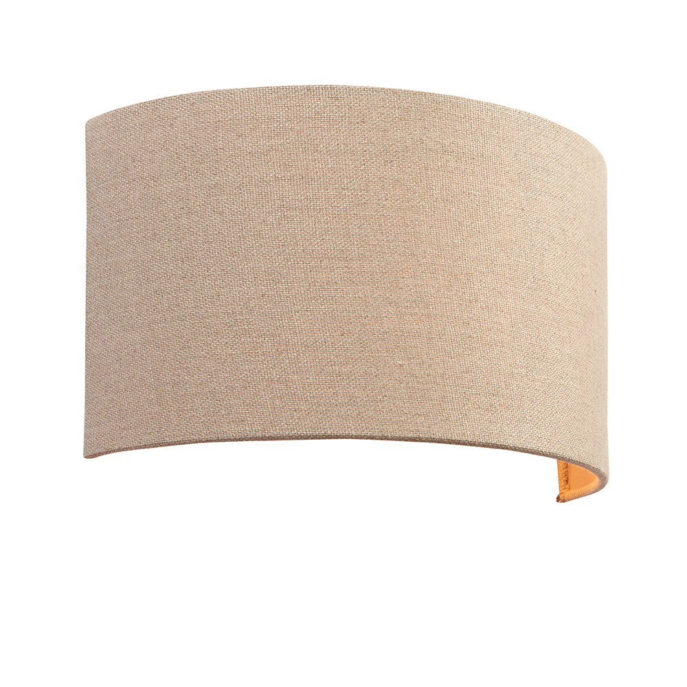 Endon Lighting 70335 Obi 1Lt Wall Natural Linen & Natural Polyester Cotton