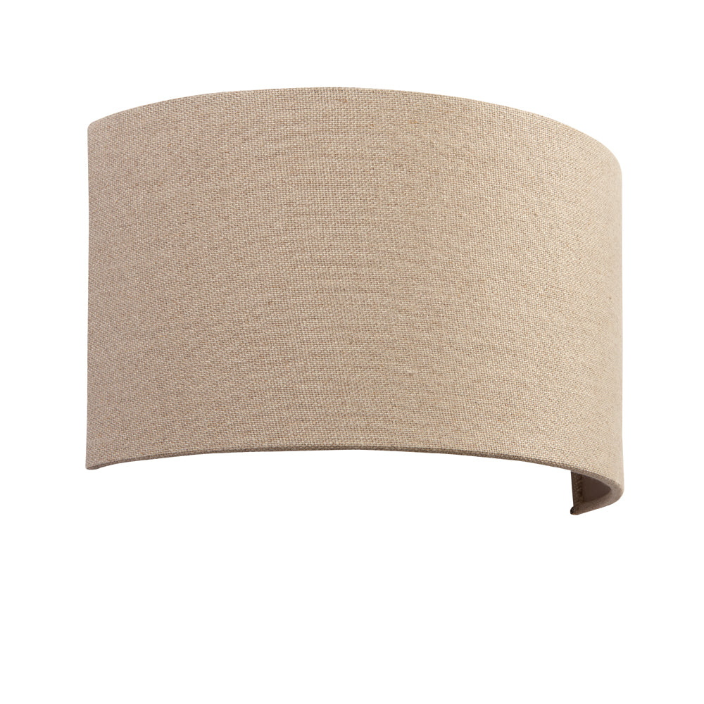 Endon Lighting 70335 Obi 1Lt Wall Natural Linen & Natural Polyester Cotton