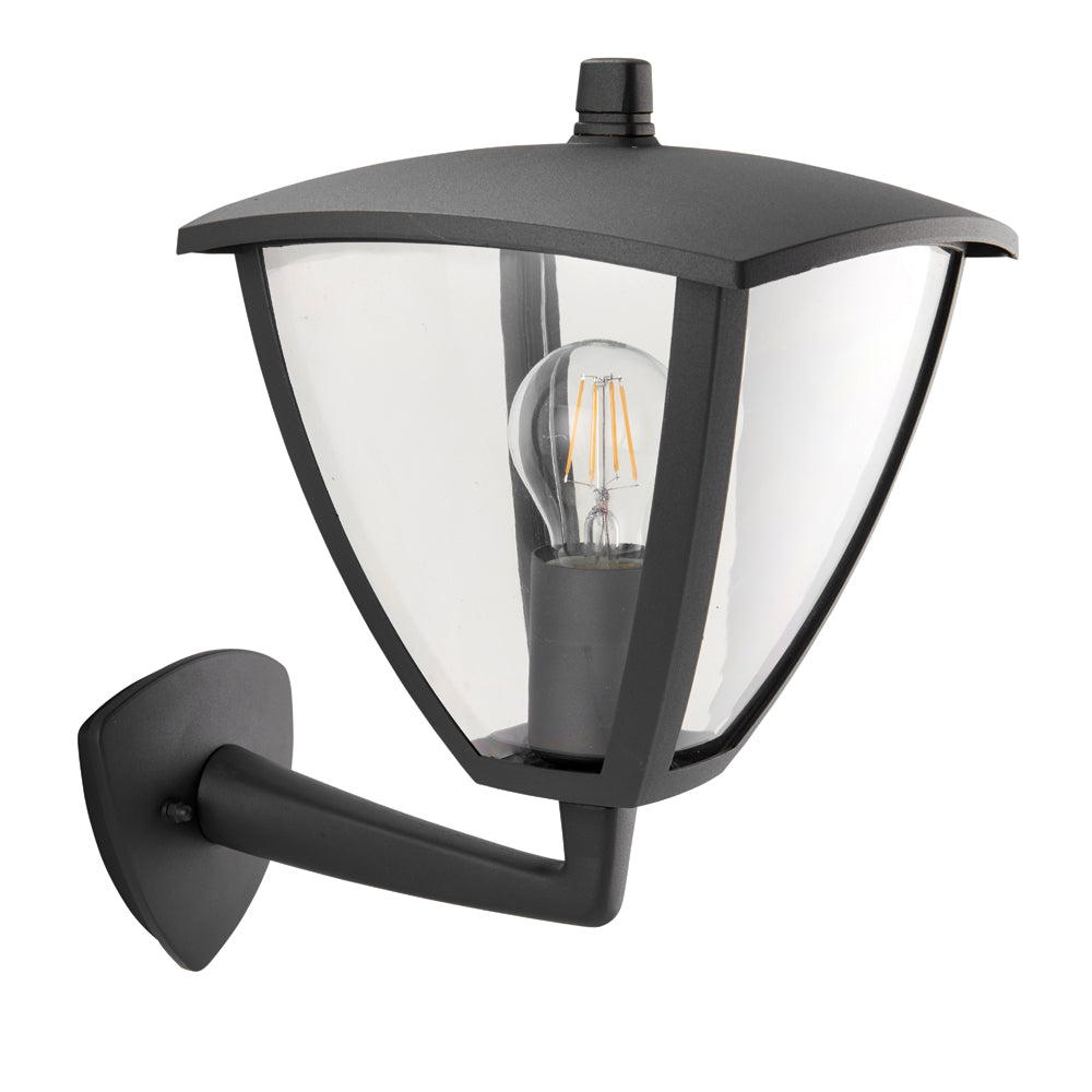 Endon Lighting 70695 Seraph 1Lt Wall Textured Grey Paint & Clear Pc