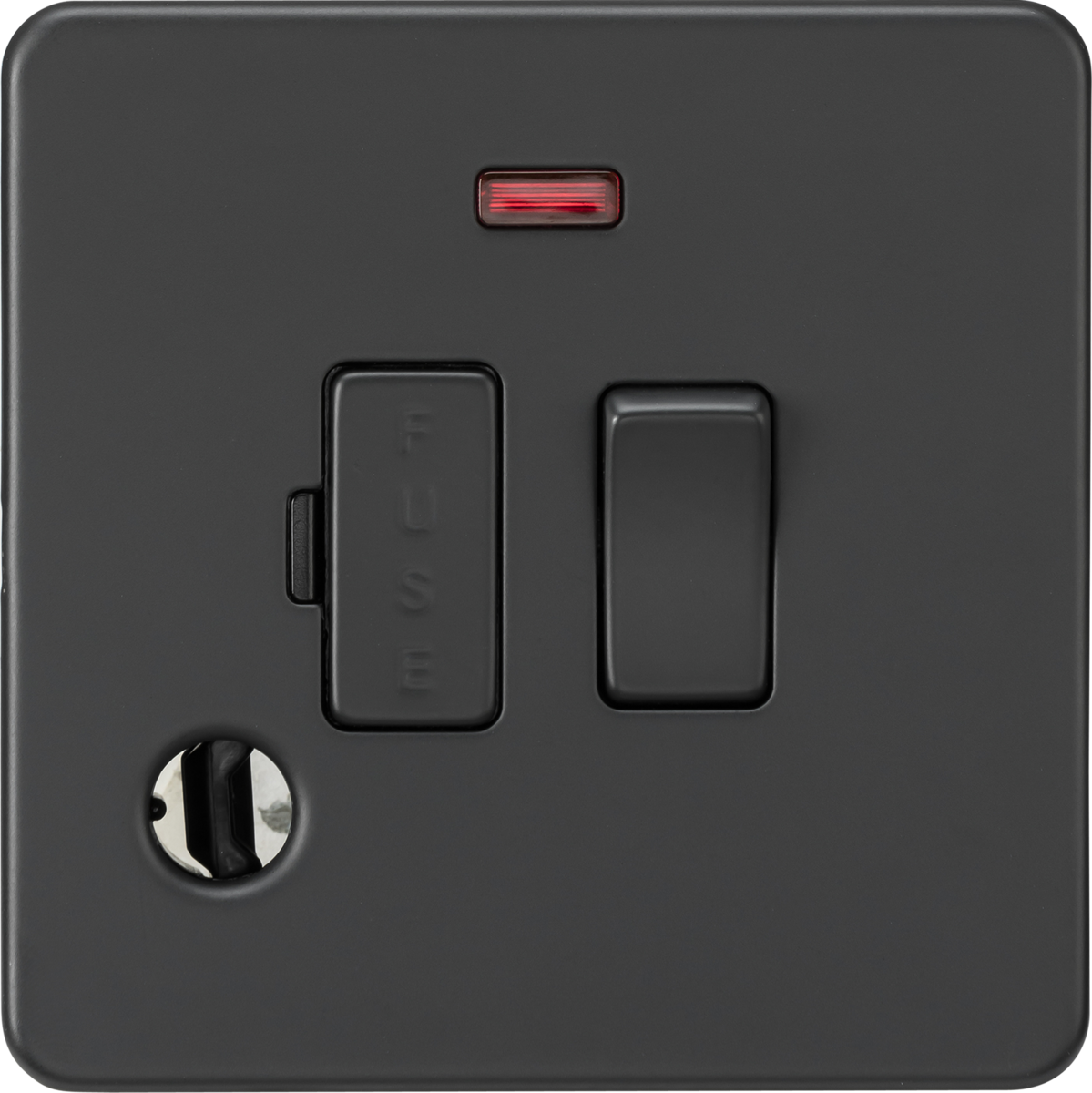 13A Switched Fused Spur with Neon and Flex Outlet - Anthracite
