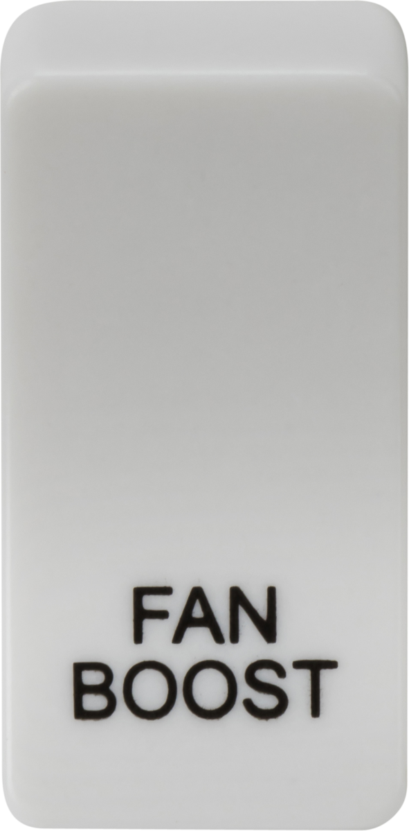 Switch cover marked "FAN BOOST" - White