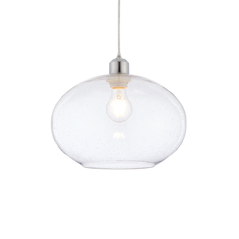 Endon Lighting 73974 Dimitri 1Lt Pendant Clear Bubble Glass