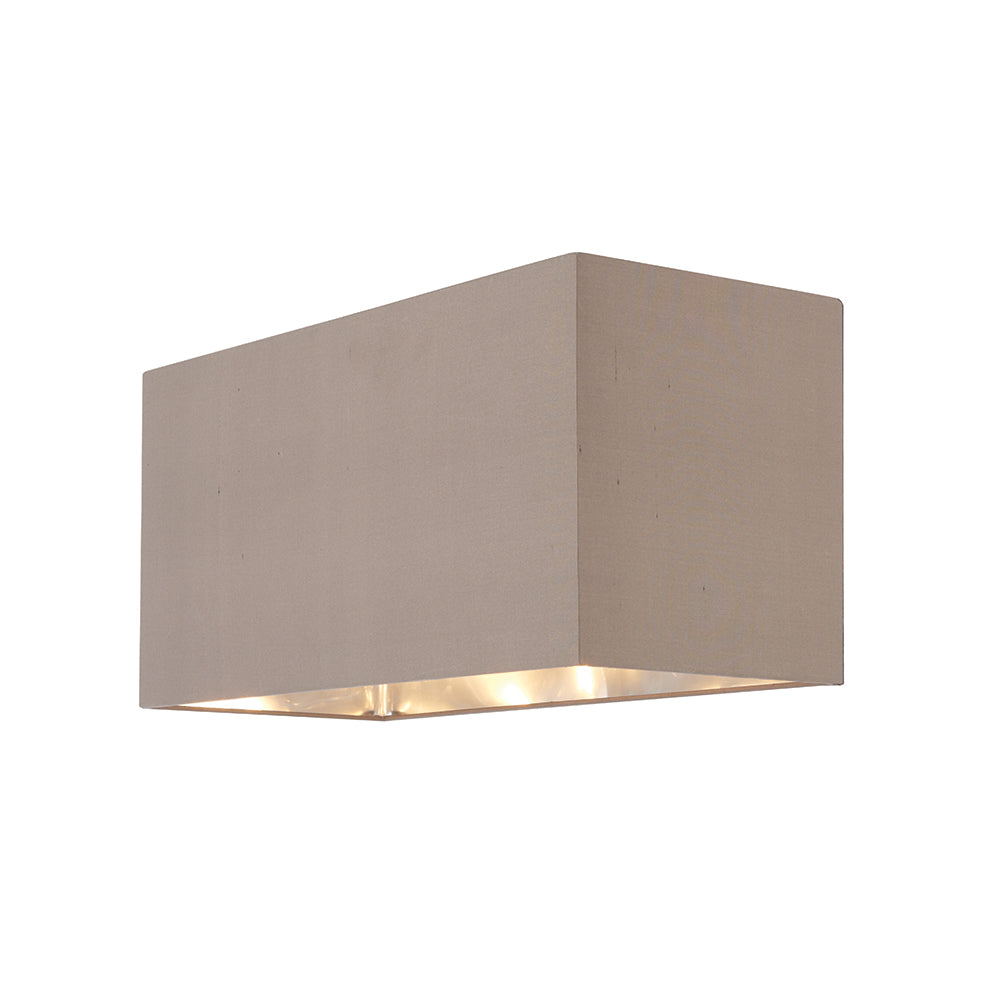 Endon Lighting 74417 Cassier 1Lt Shade Taupe Silk & Bright Nickel Plate