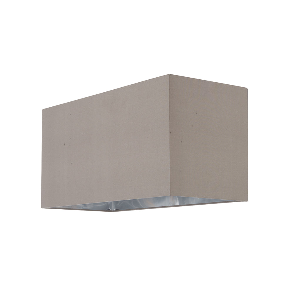 Endon Lighting 74417 Cassier 1Lt Shade Taupe Silk & Bright Nickel Plate