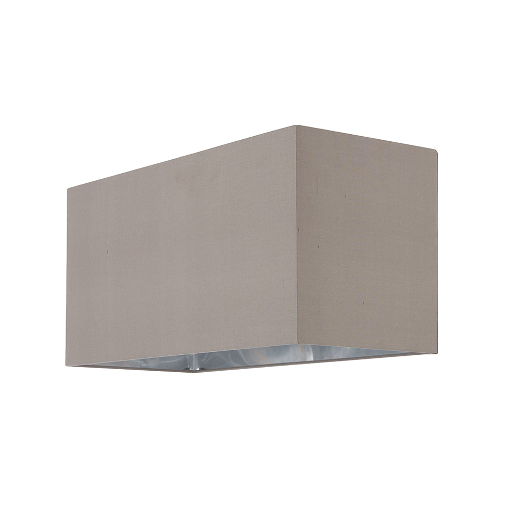 Endon Lighting 74418 Cassier 1Lt Shade Taupe Silk & Bright Nickel Plate