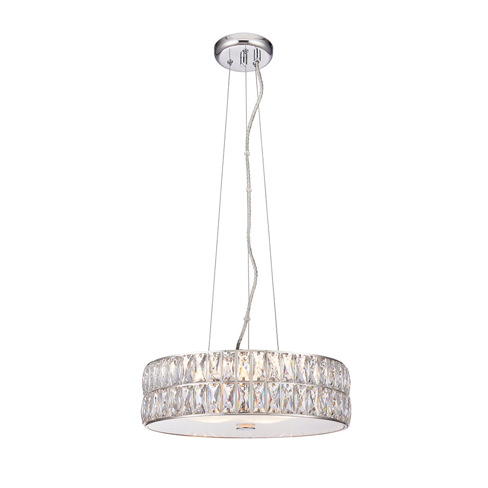 Endon Lighting 76513 Verina 5Lt Pendant Clear Crystal & Chrome Plate