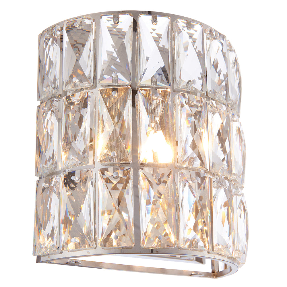 Endon Lighting 76515 Verina 1Lt Wall Clear Crystal & Chrome Plate