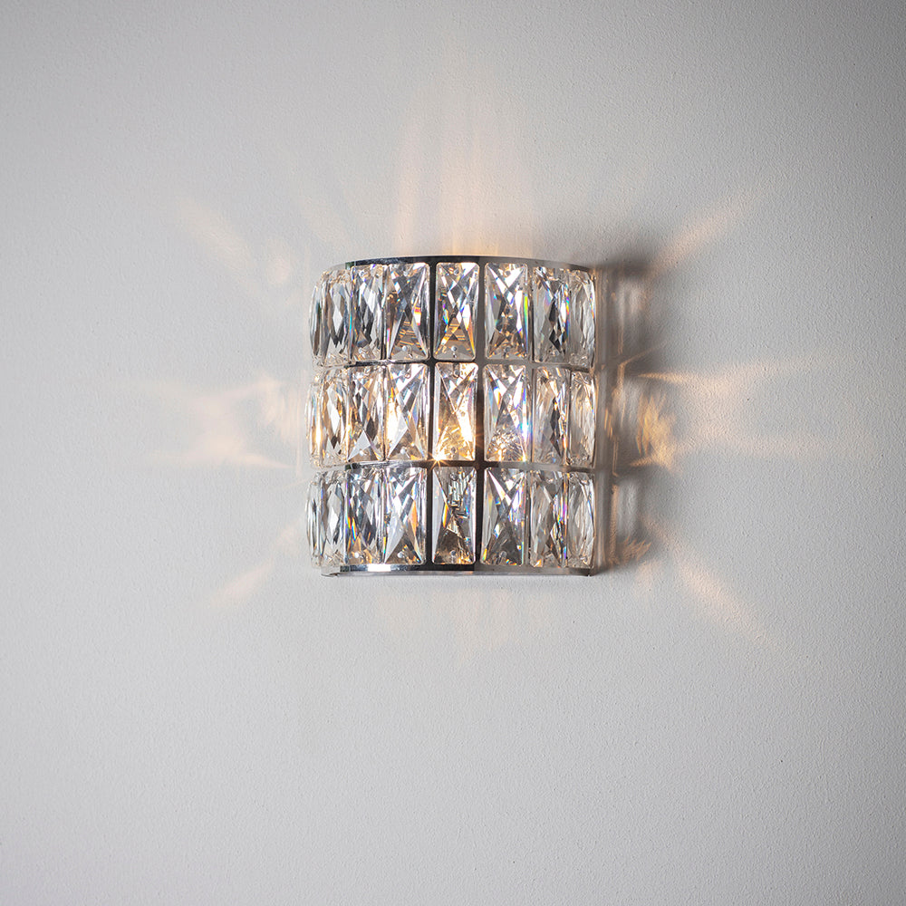 Endon Lighting 76515 Verina 1Lt Wall Clear Crystal & Chrome Plate