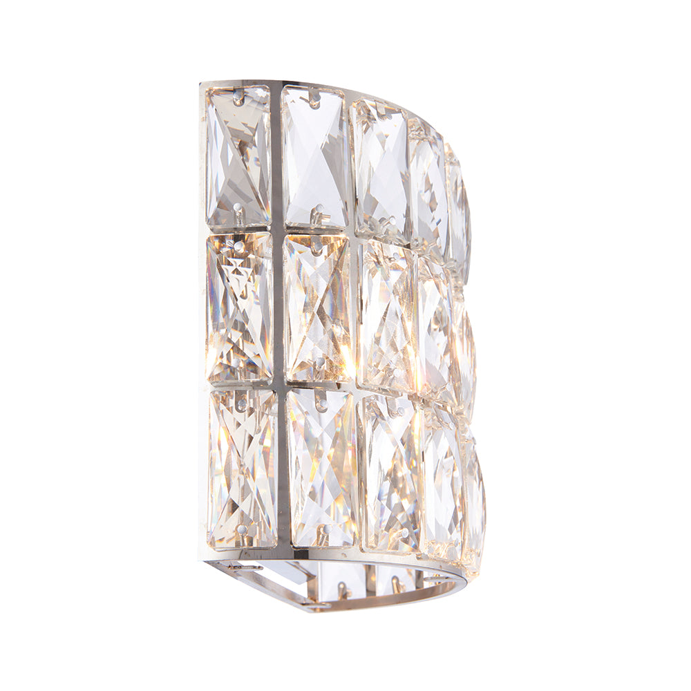 Endon Lighting 76515 Verina 1Lt Wall Clear Crystal & Chrome Plate