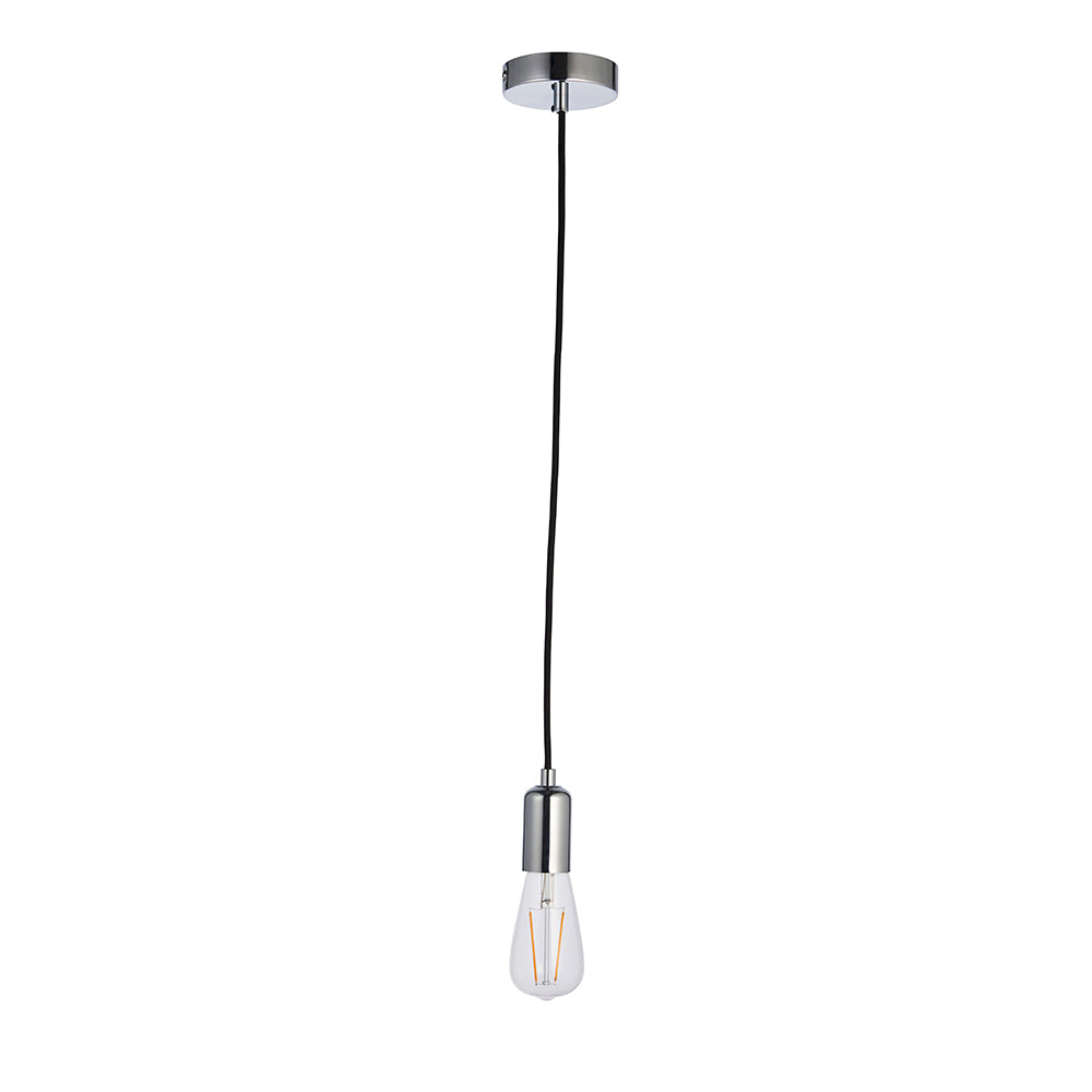 Endon Lighting 76573 Studio 1Lt Pendant Chrome Plate