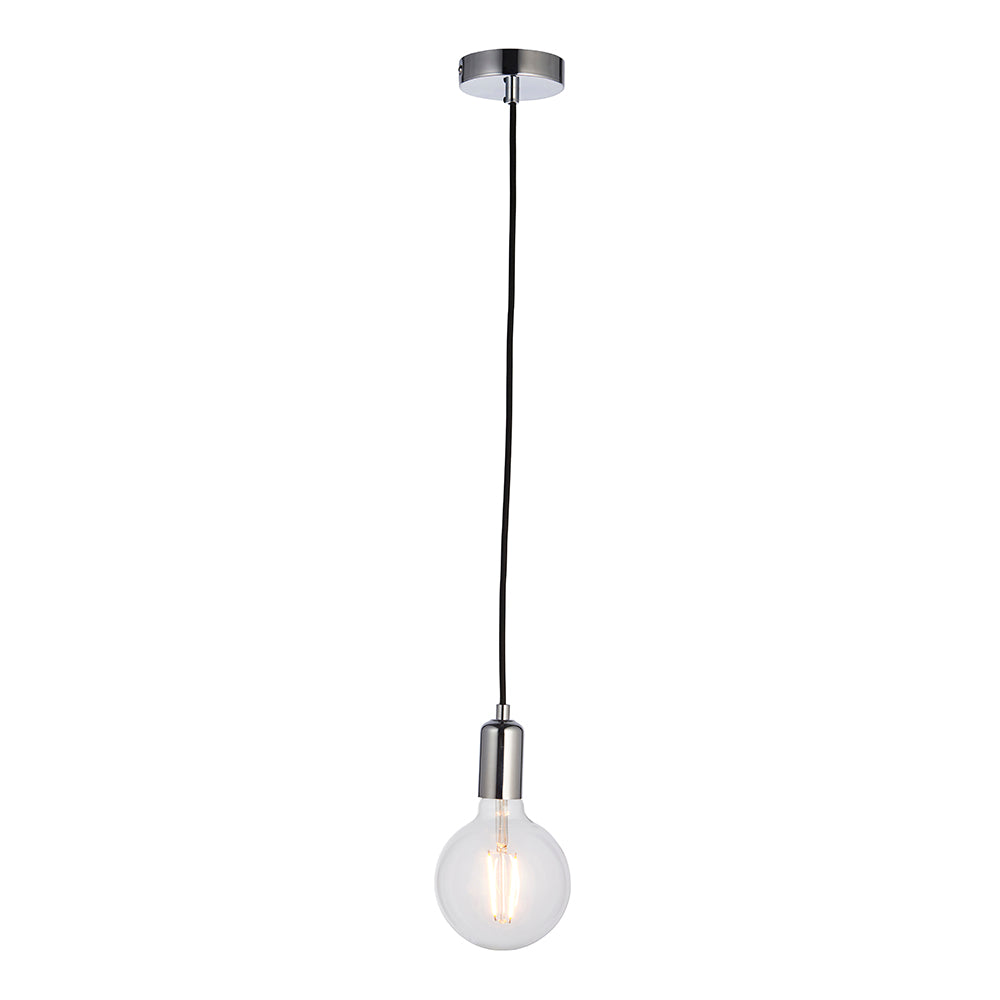 Endon Lighting 76573 Studio 1Lt Pendant Chrome Plate