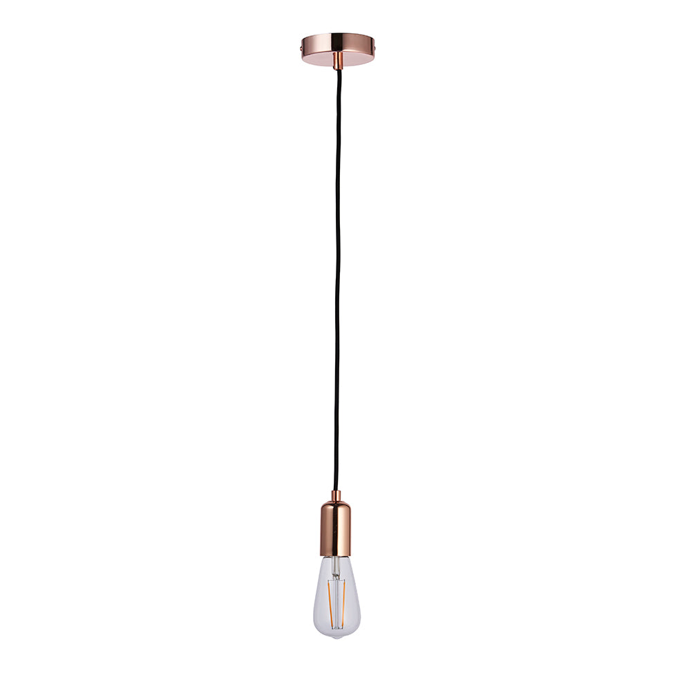 Endon Lighting 76578 Studio 1Lt Pendant Copper Plate