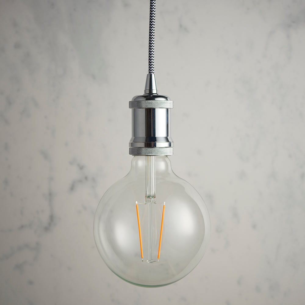 Endon Lighting 76584 Cambourne 1Lt Pendant Chrome Plate