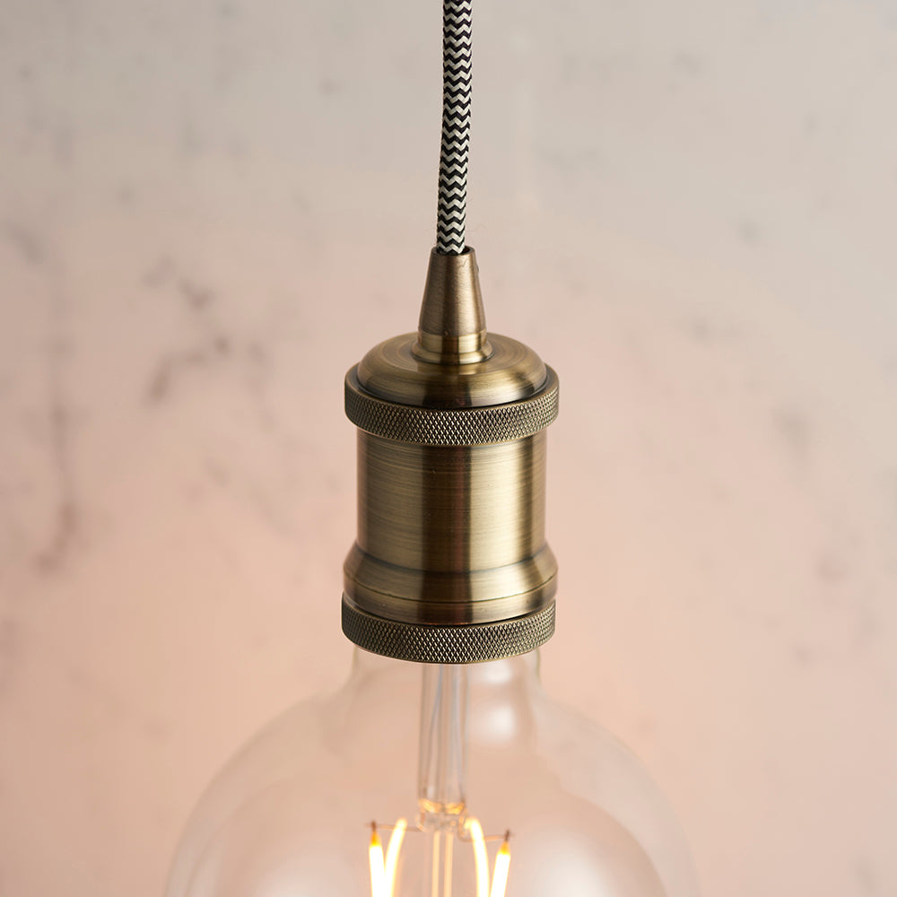 Endon Lighting 76585 Cambourne 1Lt Pendant Antique Brass Plate