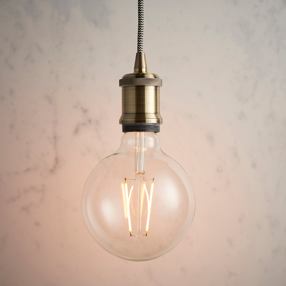 Endon Lighting 76585 Cambourne 1Lt Pendant Antique Brass Plate