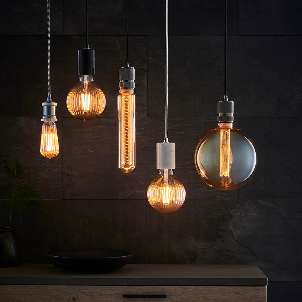 Endon Lighting 76586 Urban 1Lt Pendant Black Chrome Plate