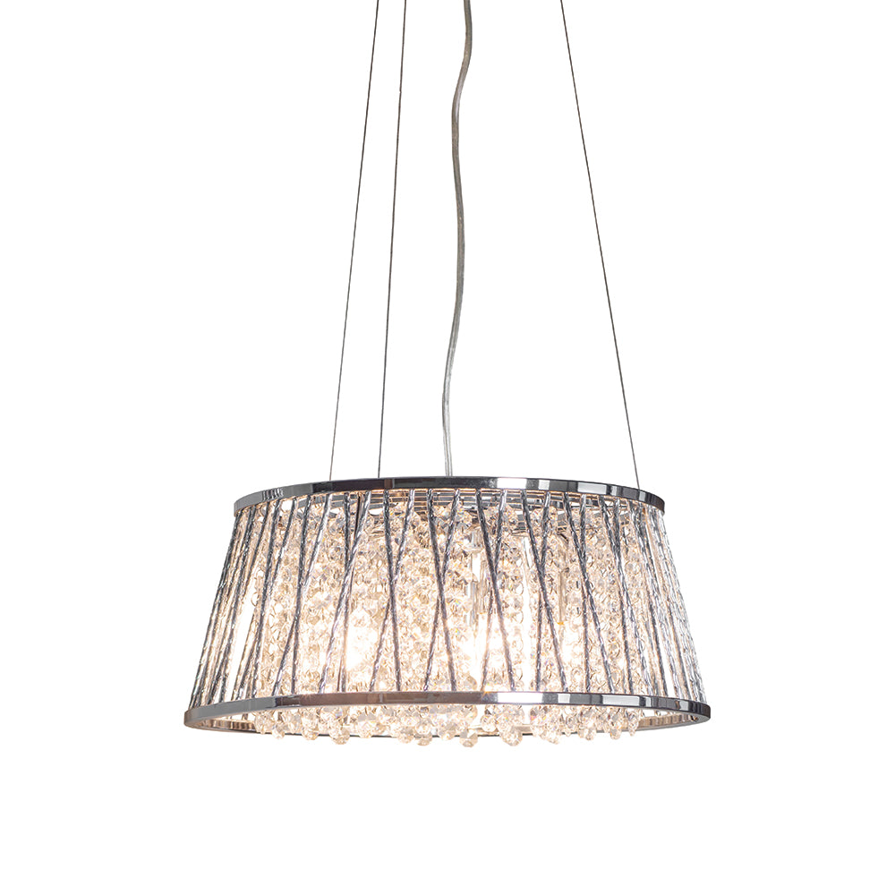 Endon Lighting 76694 Sophia 5Lt Pendant Chrome Plate & Clear Crystal