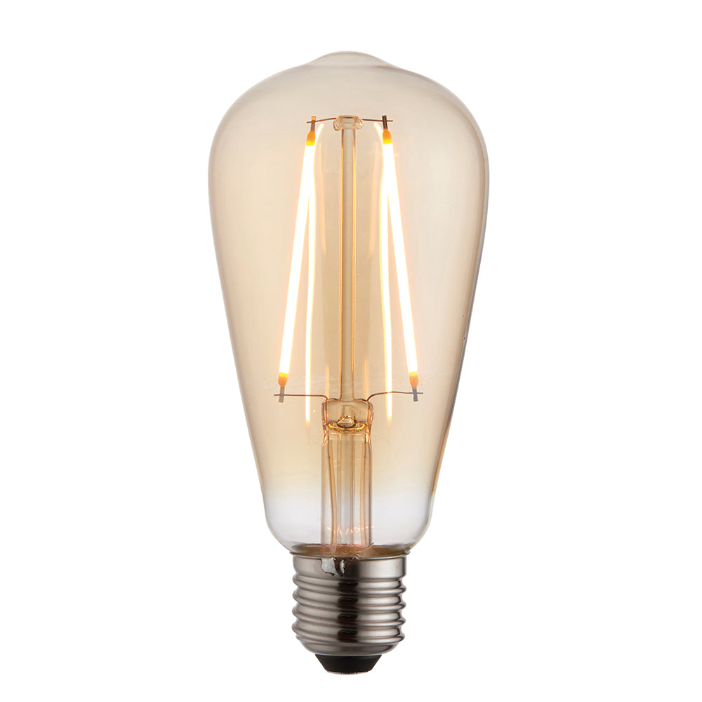 Endon Lighting 77107 E27 Led Filament Pear 1Lt Accessory Amber Glass