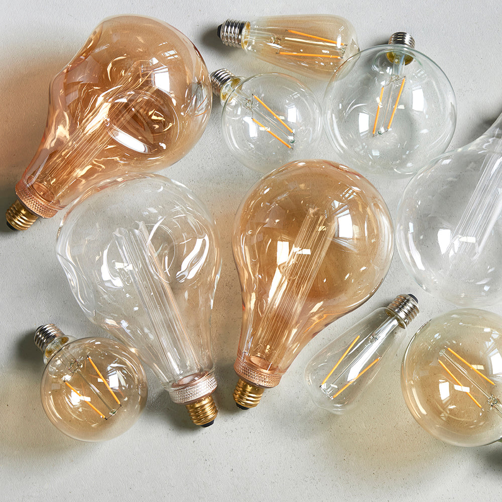 Endon Lighting 77113 Xl E27 Led Dimple Globe 1Lt Accessory Clear Glass