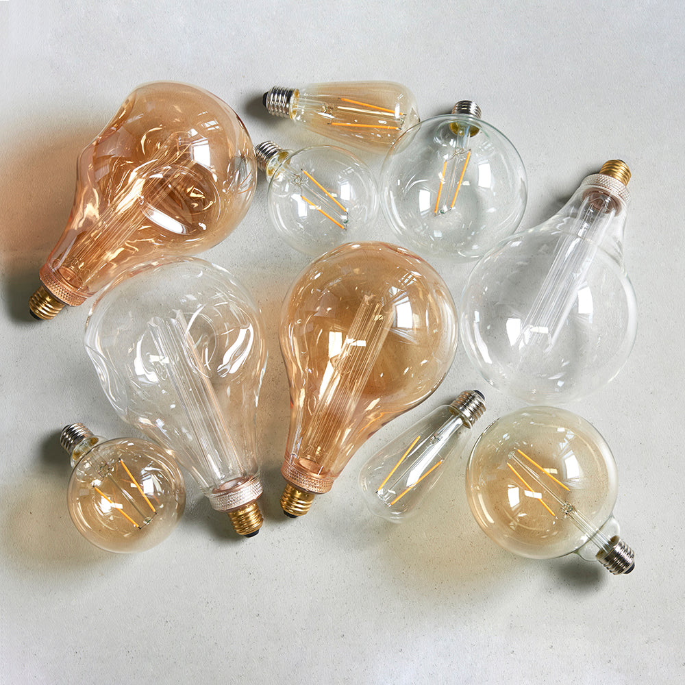 Endon Lighting 77113 Xl E27 Led Dimple Globe 1Lt Accessory Clear Glass