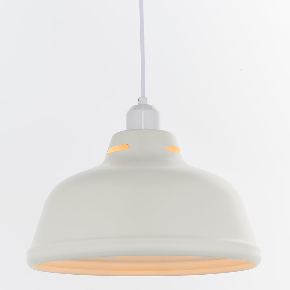 Endon Lighting 77997 Mono 1Lt Pendant Easyfit Matt White Paint