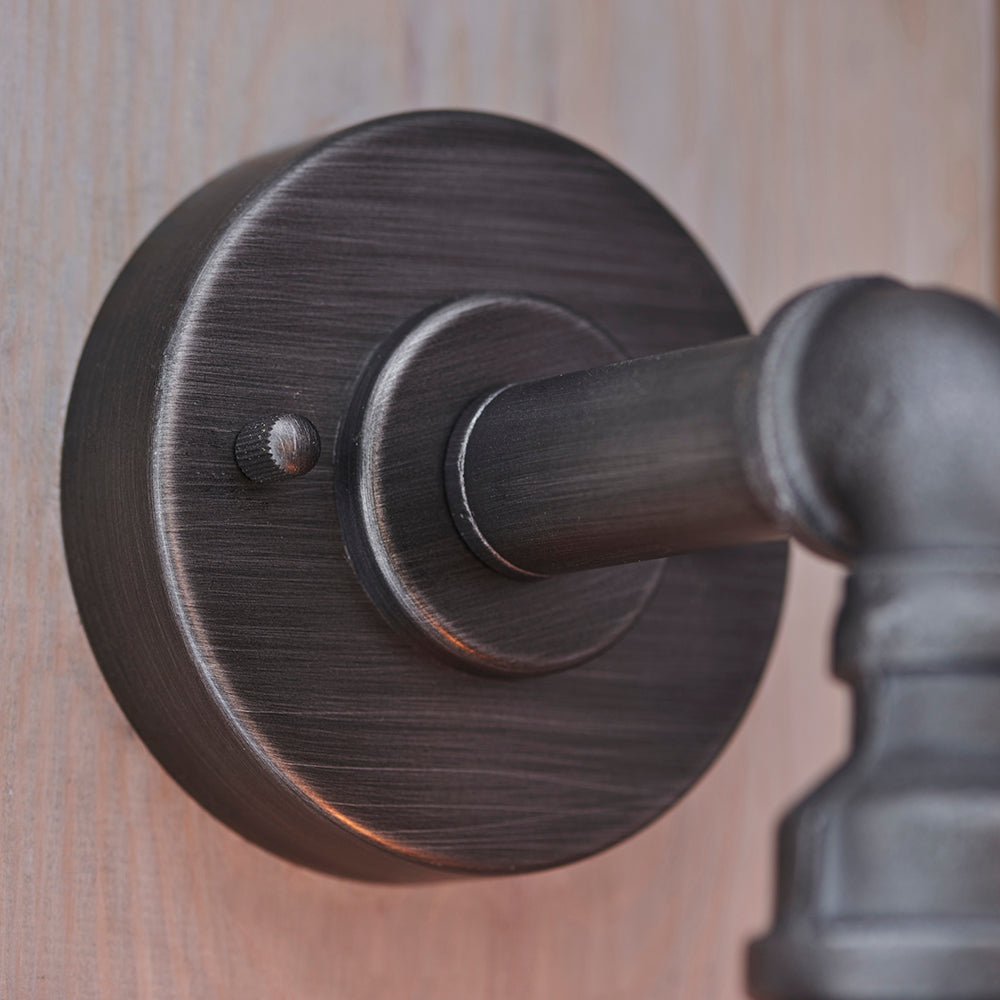 Endon Lighting 78765 Pipe 1Lt Wall Aged Pewter Paint