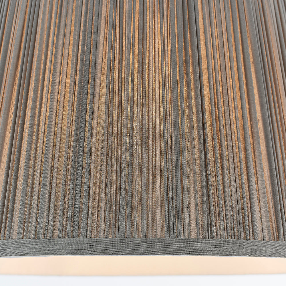 Endon Lighting 79626 Freya 1Lt Shade Charcoal Grey Silk