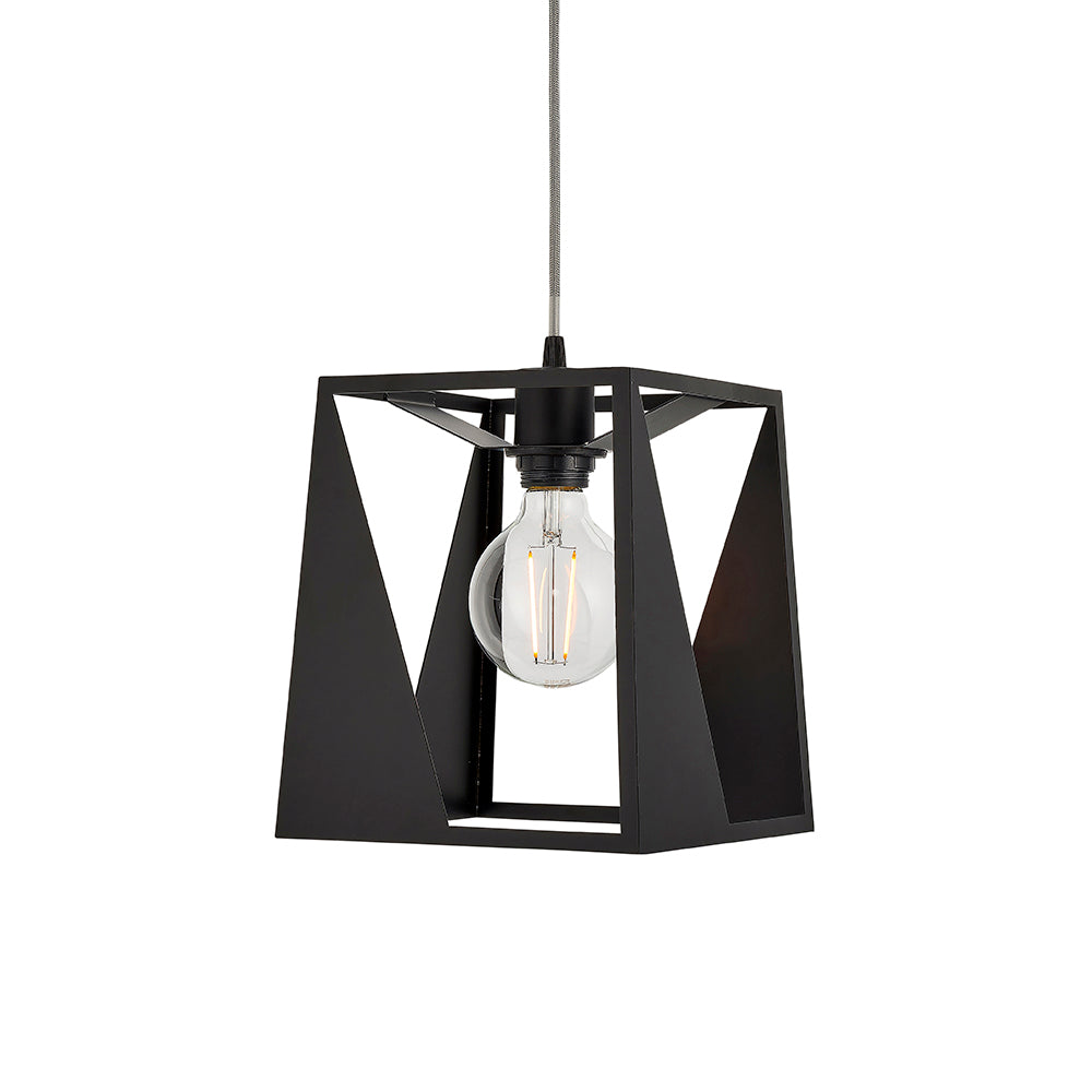 Endon Lighting 79627 Kolo 1Lt Pendant Matt Black