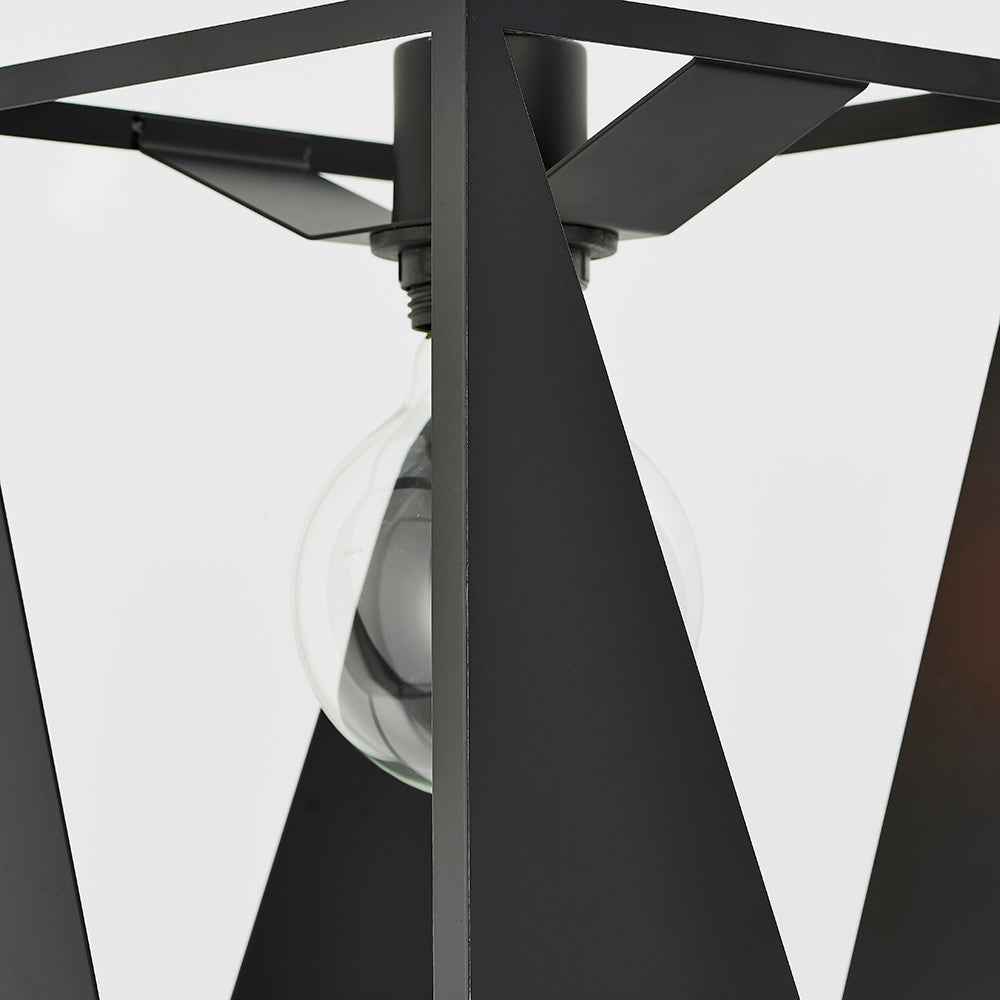 Endon Lighting 79627 Kolo 1Lt Pendant Matt Black