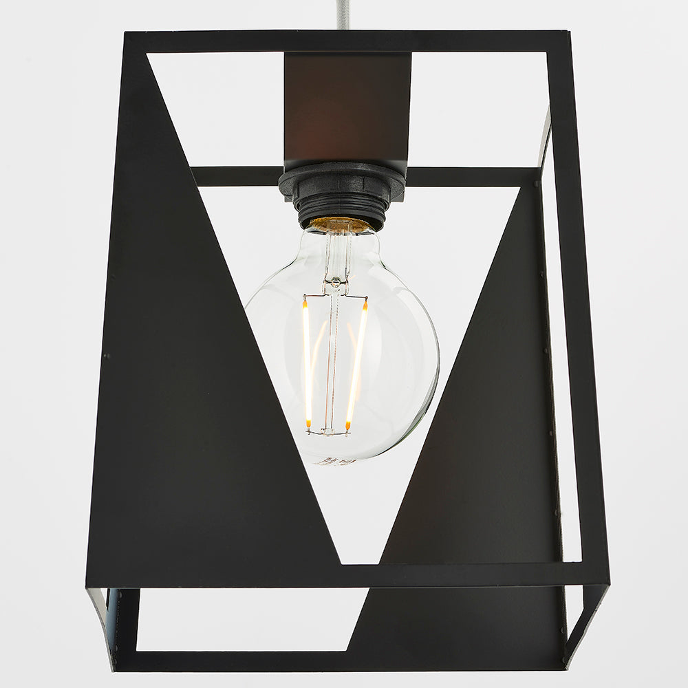 Endon Lighting 79627 Kolo 1Lt Pendant Matt Black