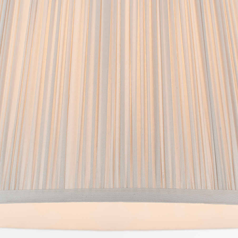 Endon Lighting 79630 Freya 1Lt Shade Silver Silk