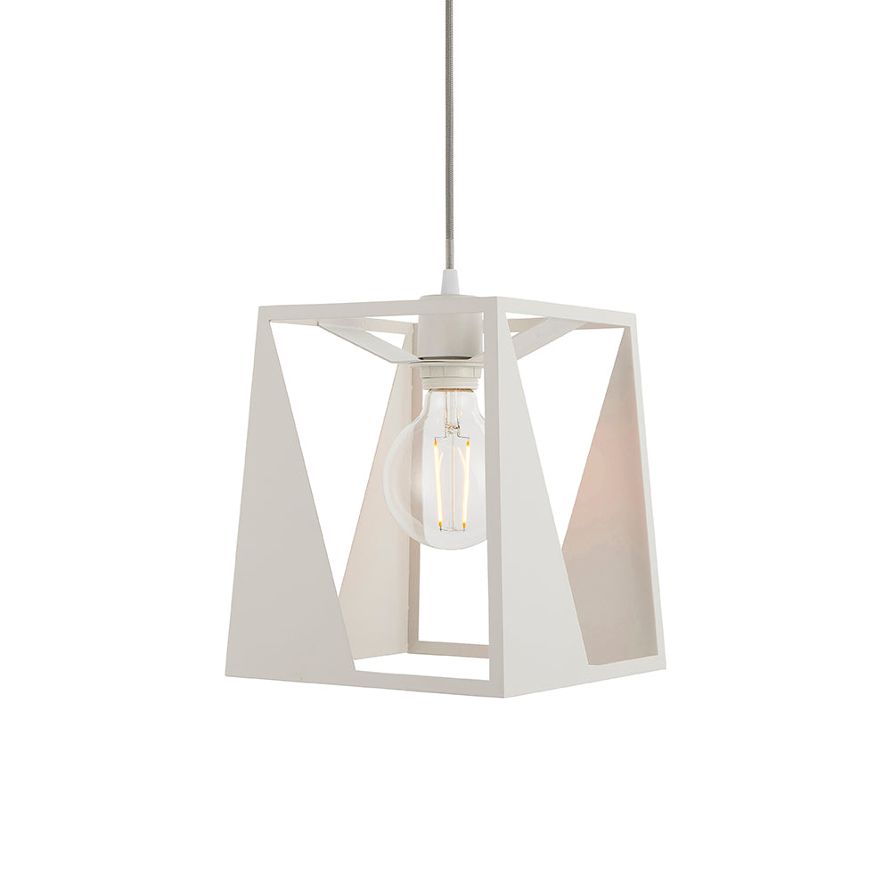 Endon Lighting 79858 Kolo 1Lt Pendant Matt White Paint