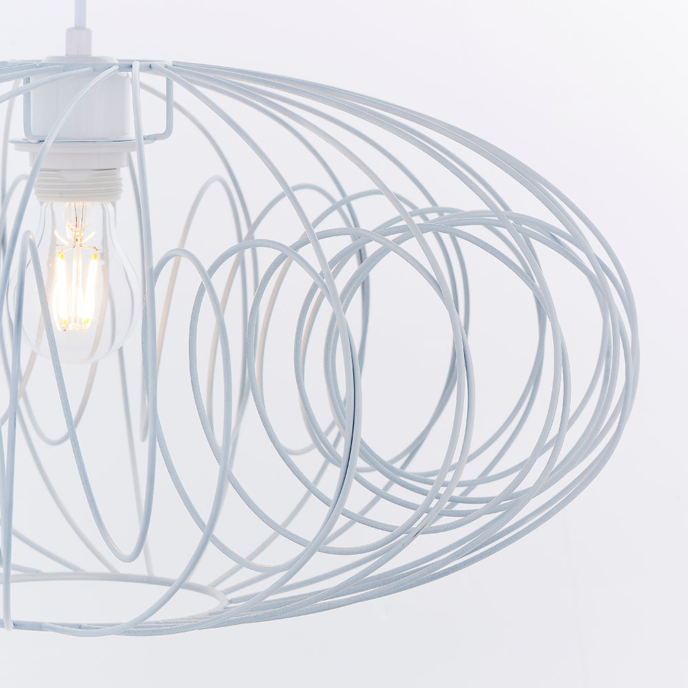 Endon Lighting 80156 Yara 1Lt Pendant Easyfit Matt White Paint