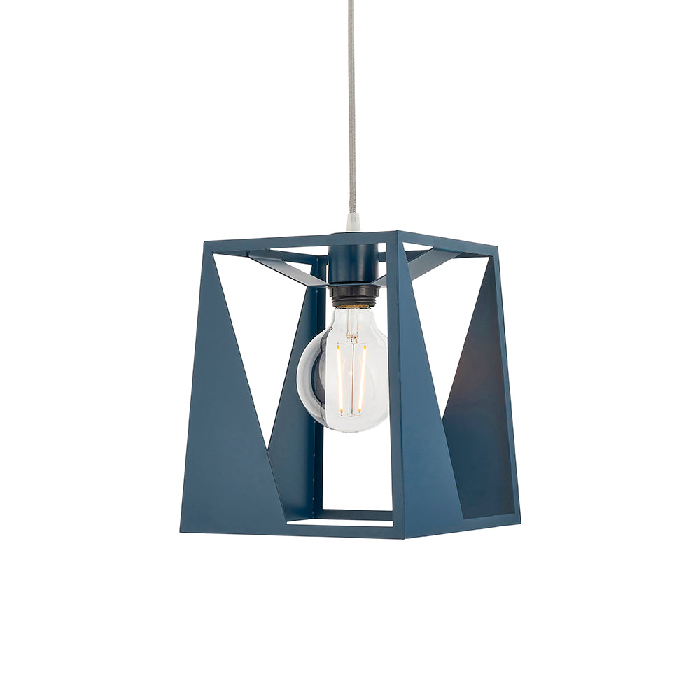 Endon Lighting 80636 Kolo 1Lt Pendant Matt Ink Blue
