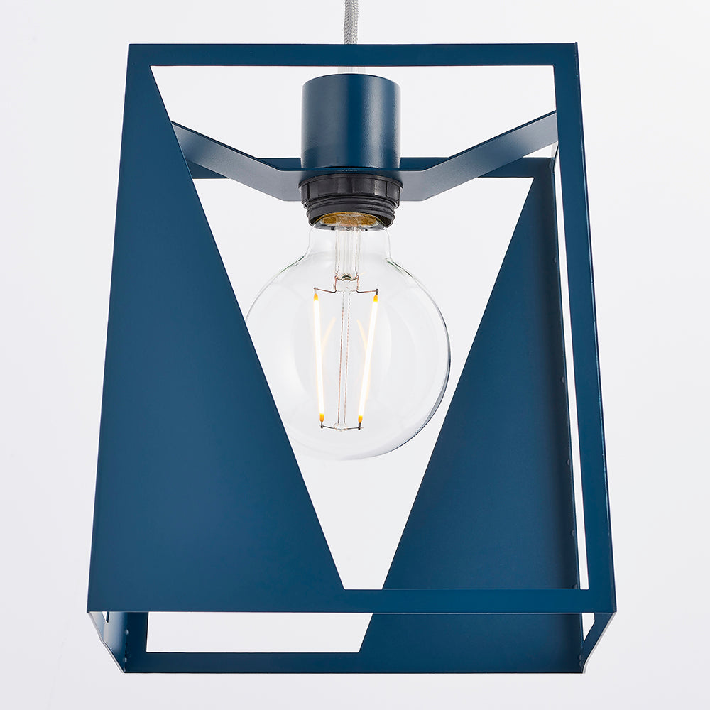 Endon Lighting 80636 Kolo 1Lt Pendant Matt Ink Blue