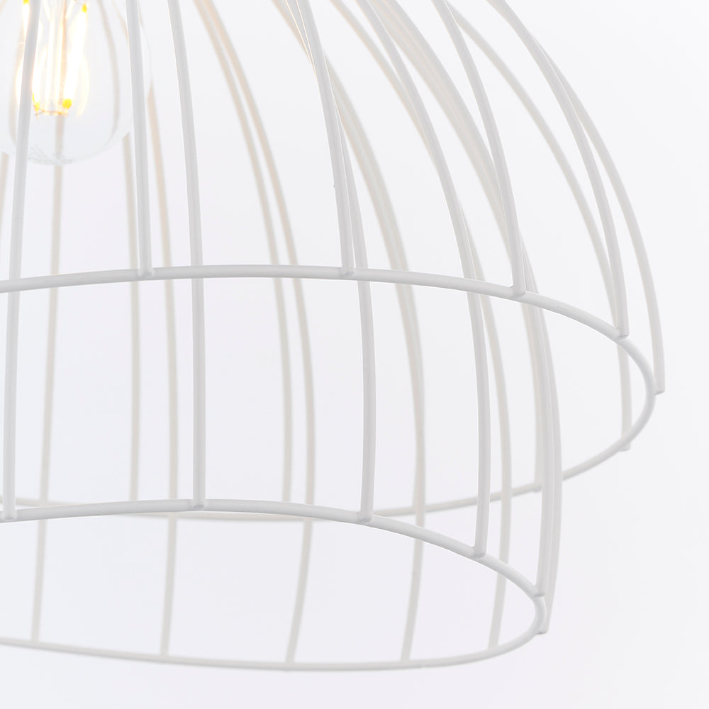 Endon Lighting 80640 Jericho 1Lt Pendant Easyfit Matt White Paint