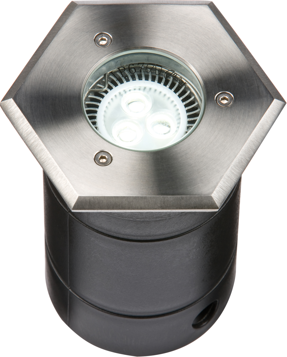 230V IP67 Hexagon Stainless Steel Walkover / Driveover Light