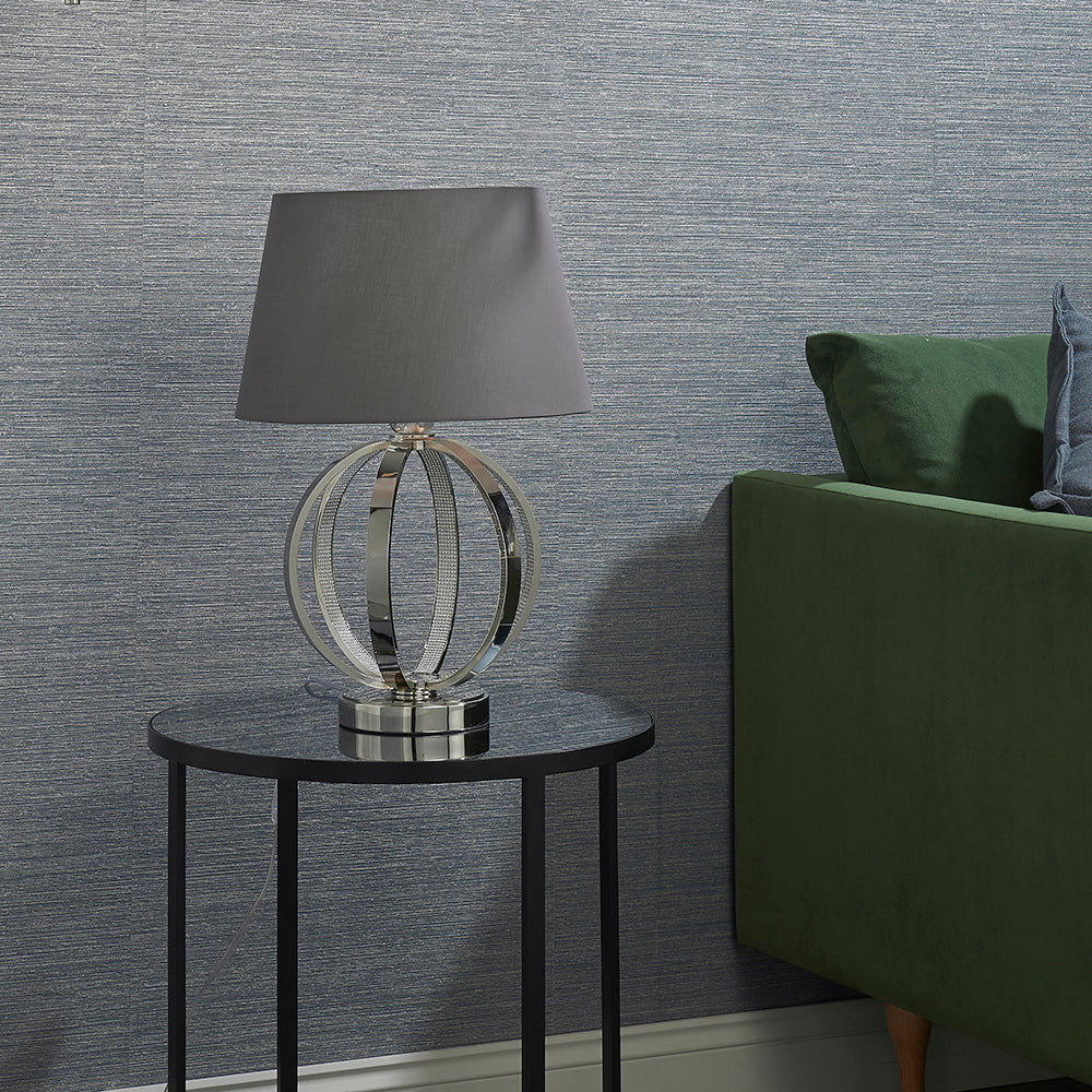 Endon Lighting 81508 Ritz 6Lt Pendant Bright Nickel Plate & Clear Faceted Acrylic